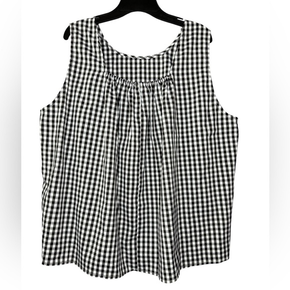 Adore Me Tops - Adore Me Black and White Gingham Tank Top Size 1X